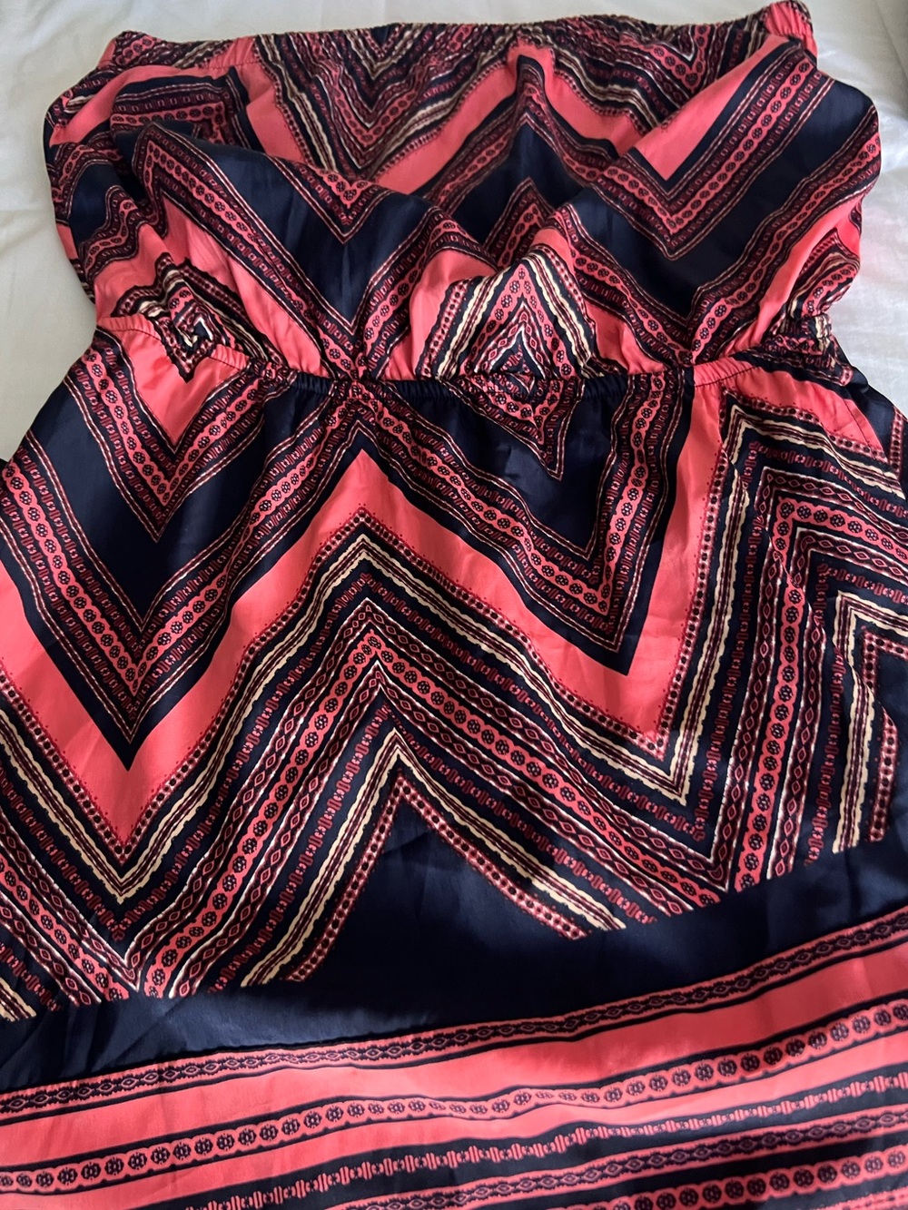 Express Pink Chevron Party Costume Dress with Sash